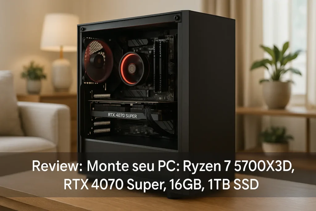 Monte seu PC: Ryzen 7 5700X3D, RTX 4070 Super, 16GB, 1TB SSD
