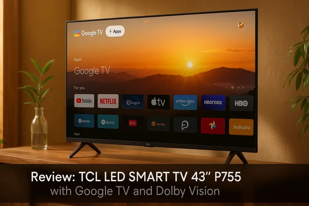 TCL LED SMART TV 43” P755 com Google TV e Dolby Vision