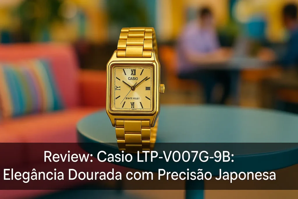 Casio LTP-V007G-9B: Elegância Dourada com Precisão Japonesa