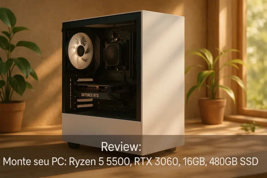 Monte seu PC: Ryzen 5 5500, RTX 3060, 16GB, 480GB SSD
