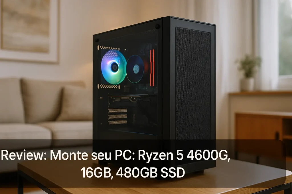 Monte seu PC: Ryzen 5 4600G, 16GB, 480GB SSD