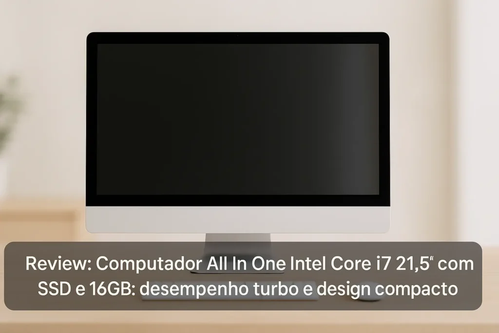 Computador All In One Intel Core i7 21,5" com SSD e 16GB: desempenho turbo e design compacto