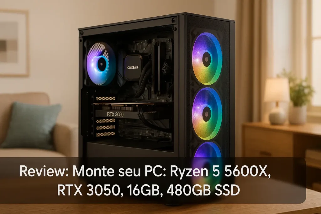 Monte seu PC: Ryzen 5 5600X, RTX 3050, 16GB, 480GB SSD