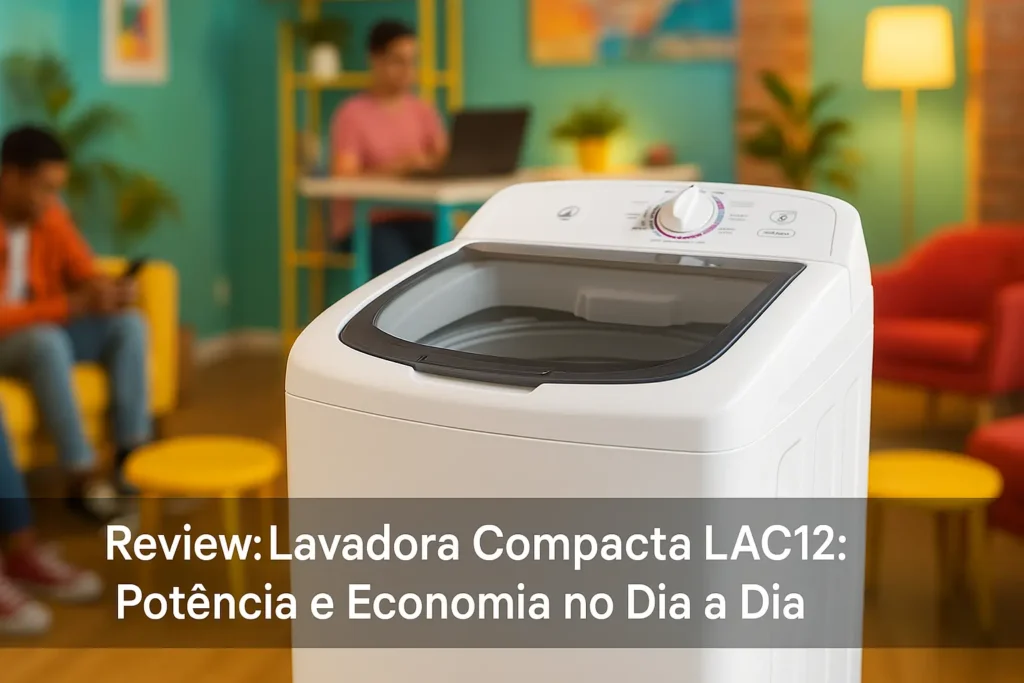 Lavadora Compacta LAC12: Potência e Economia no Dia a Dia