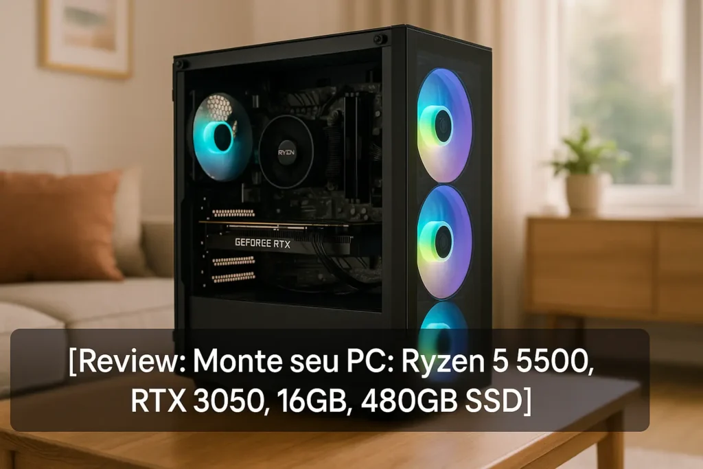Monte seu PC: Ryzen 5 5500, RTX 3050, 16GB, 480GB SSD