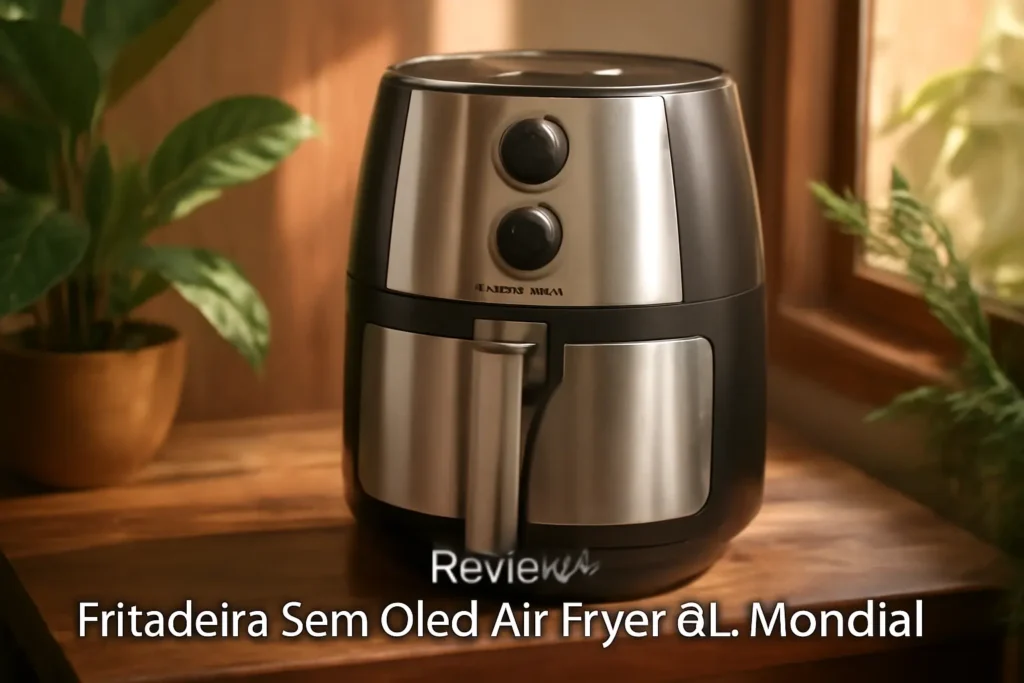 Fritadeira Sem Óleo Air Fryer 6L, Mondial, Preto/Inox, 1900W, 110V - AFN-60-BI