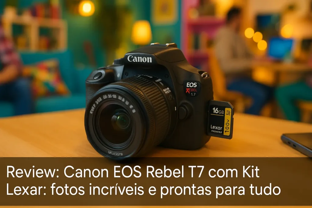 Canon EOS Rebel T7 com Kit Lexar: fotos incríveis e prontas para tudo