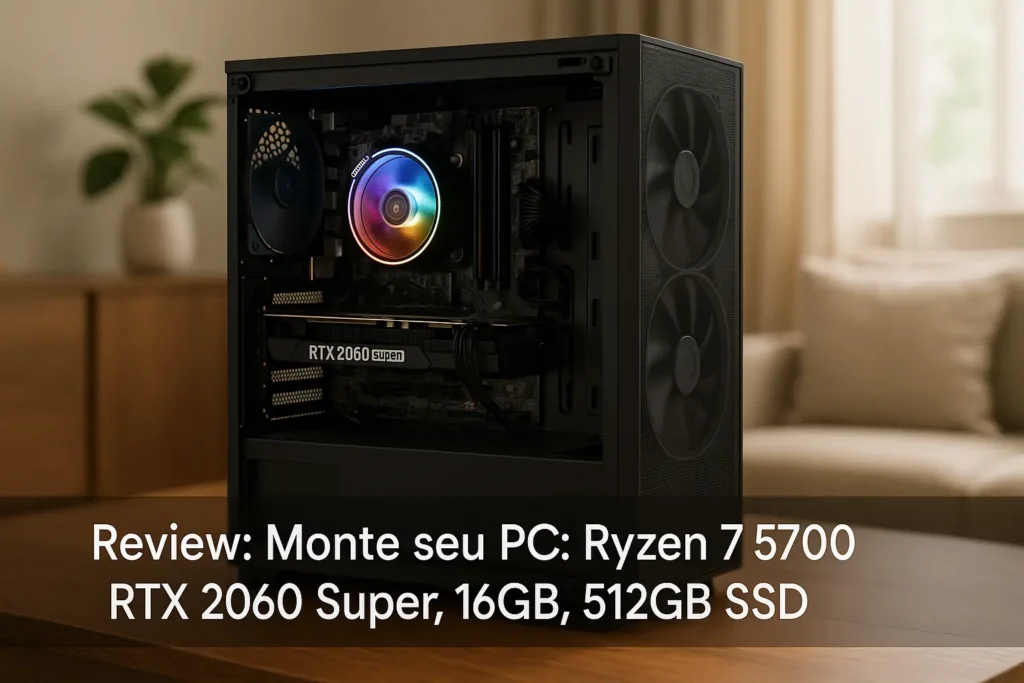 Monte seu PC: Ryzen 7 5700, RTX 2060 Super, 16GB, 512GB SSD
