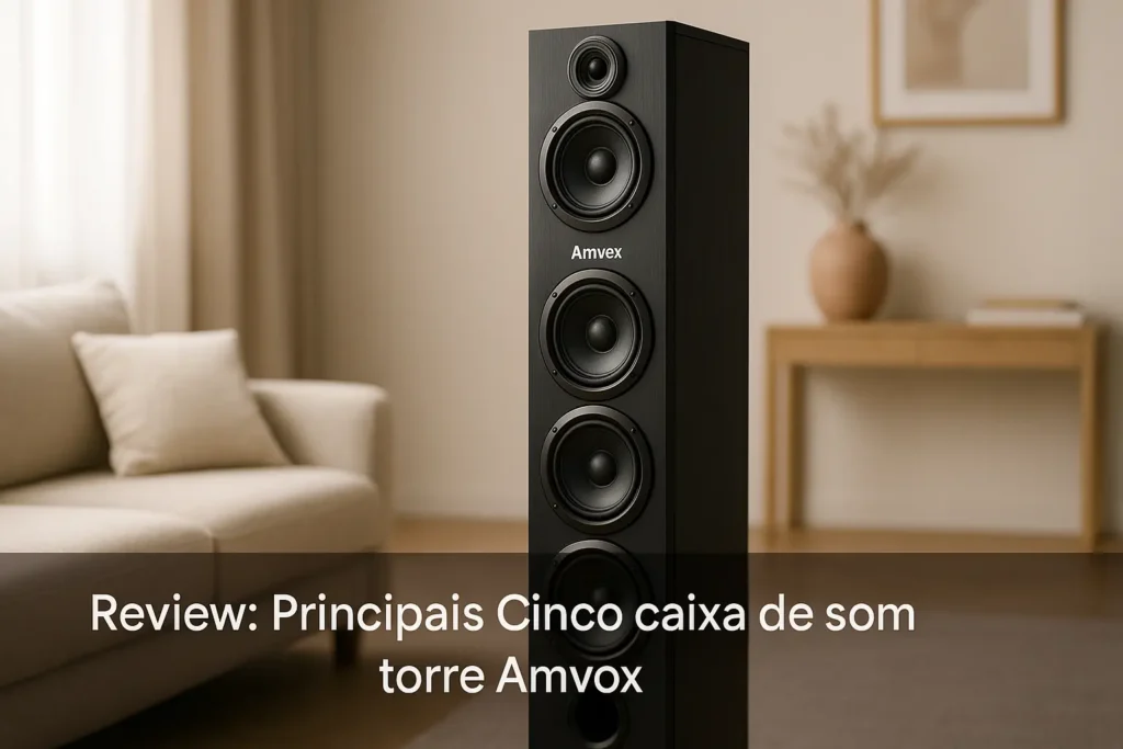 Principais Cinco caixa de som torre Amvox