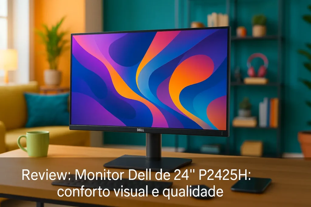 Monitor Dell de 24" P2425H: conforto visual e qualidade