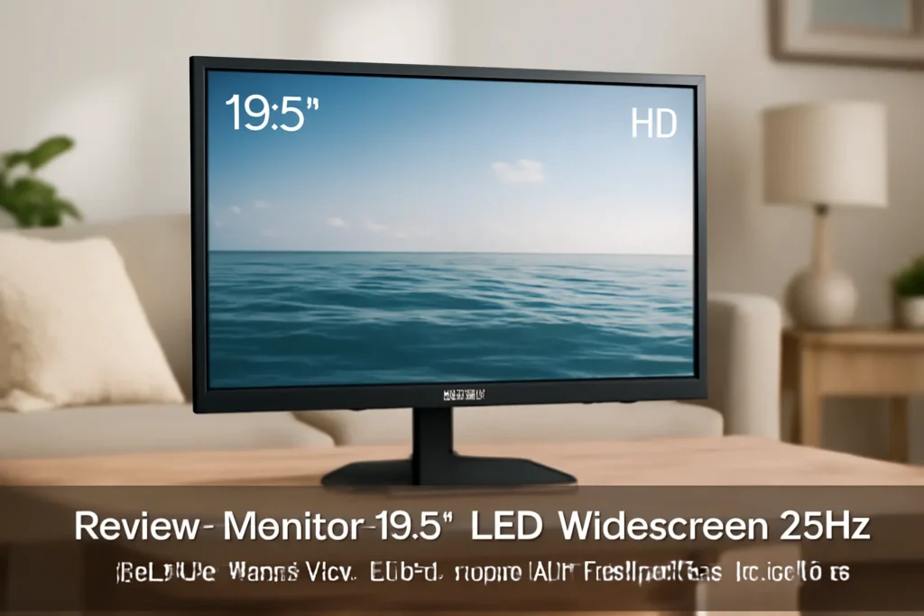 Monitor 19.5" LED, Widescreen, 75Hz, 2ms, HD, HDMI, VGA, VESA, Ajuste de inclinação - 3green HQ M195WHD