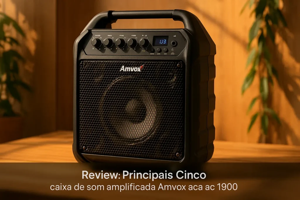 Principais Cinco caixa de som amplificada Amvox aca 1900