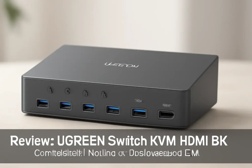 UGREEN Switch KVM HDMI 8K: Compartilhe 1 Monitor e 4 Dispositivos USB
