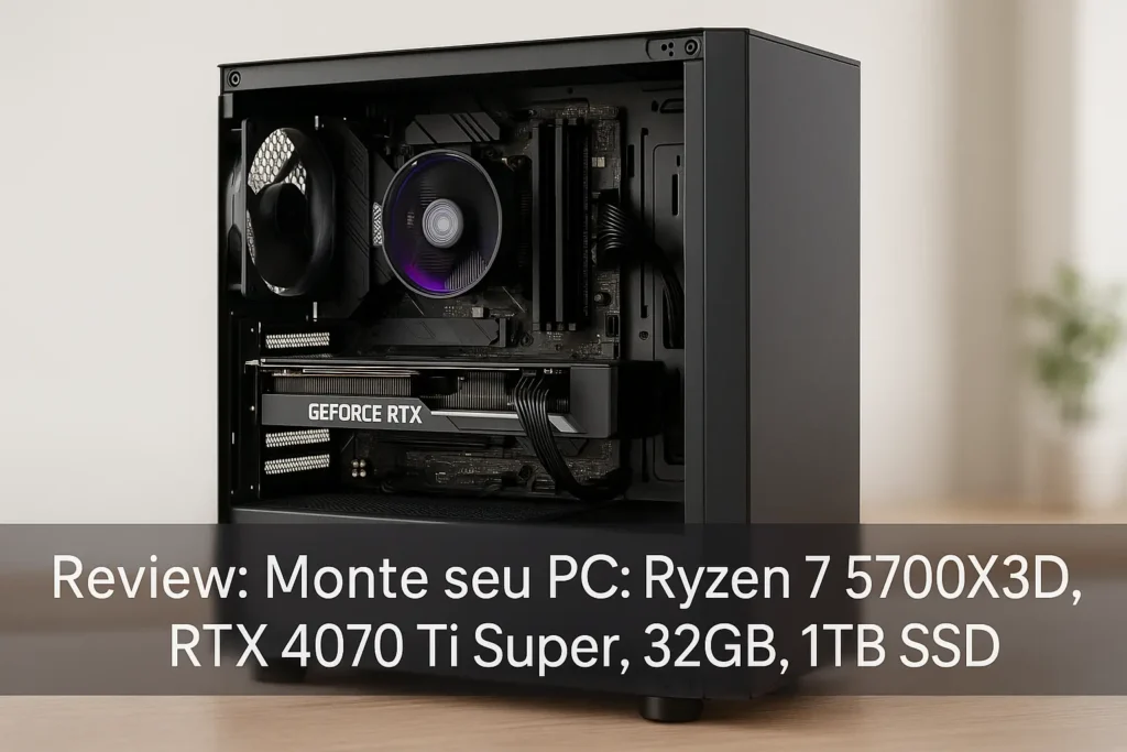 Monte seu PC: Ryzen 7 5700X3D, RTX 4070 Ti Super, 32GB, 1TB SSD