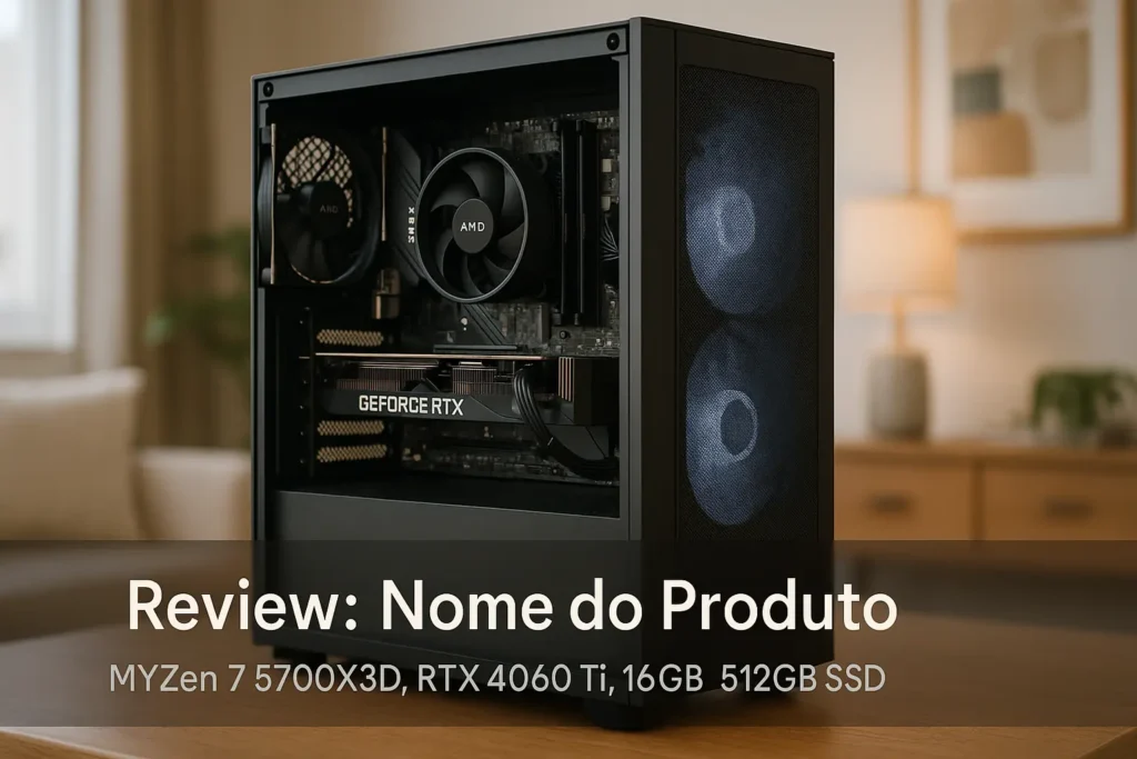 Monte seu PC: Ryzen 7 5700X3D, RTX 4060 Ti, 16GB, 512GB SSD