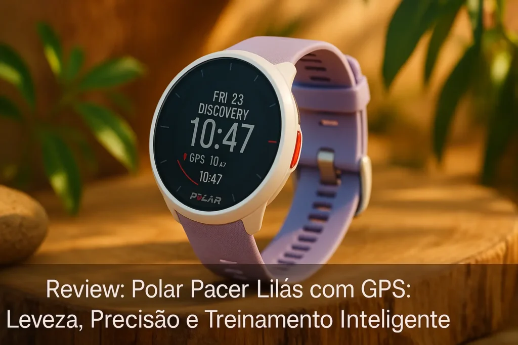Polar Pacer Lilás com GPS: Leveza, Precisão e Treinamento Inteligente