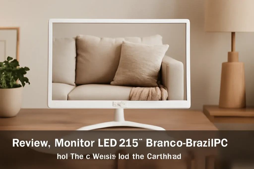 Monitor LED 21.5 Branco BrazilPC: Full HD e Desempenho Confiável