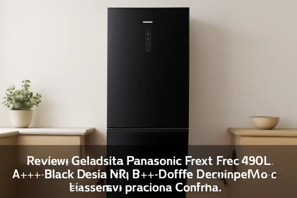 Geladeira Panasonic Frost Free 480L A+++ Black Glass NR-BB71GVFB: Desempenho e Eficiência para Sua Cozinha