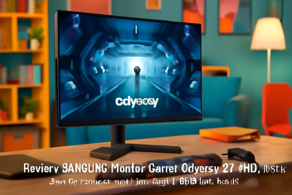 SAMSUNG Monitor Gamer Odyssey 27", FHD, 165Hz, 1ms, com ajuste de altura, HDMI, DP, Freesync, Preto