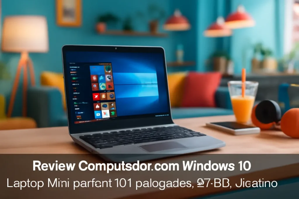 Computador com Windows 10 - Laptop Mini portátil 10,1 polegadas, 32 GB, ultrafino e leve