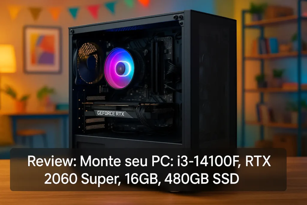 Monte seu PC: i3-14100F, RTX 2060 Super, 16GB, 480GB SSD