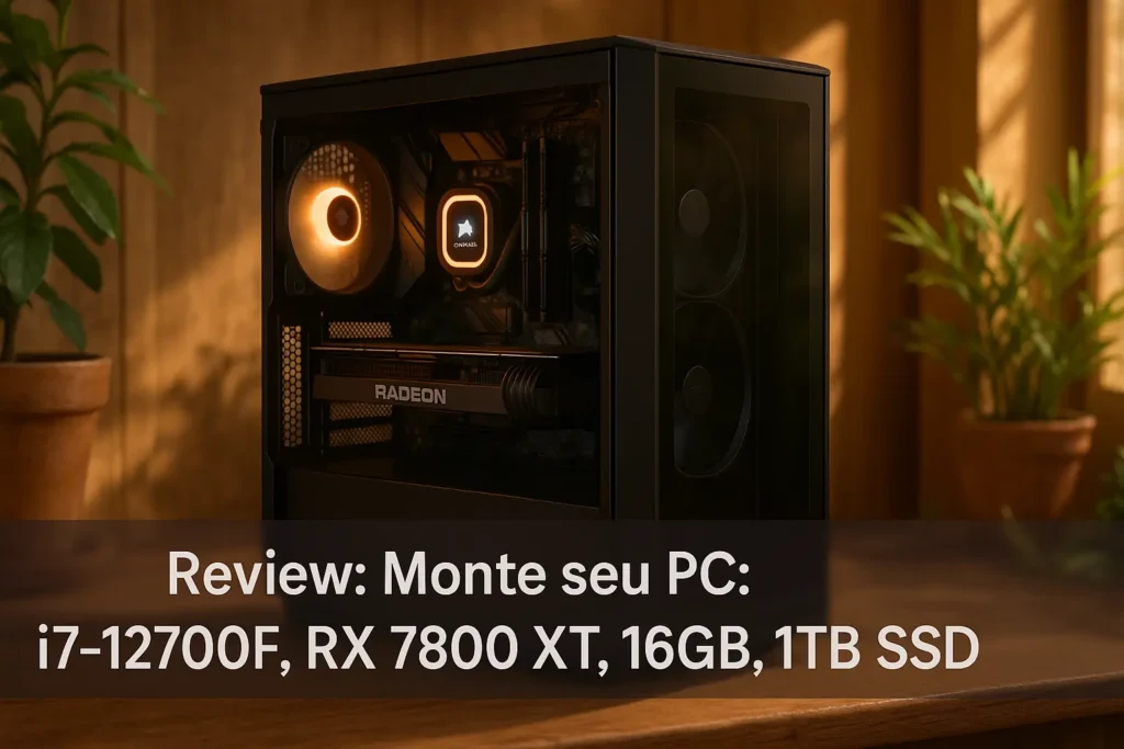 Monte seu PC: i7-12700F, RX 7800 XT, 16GB, 1TB SSD