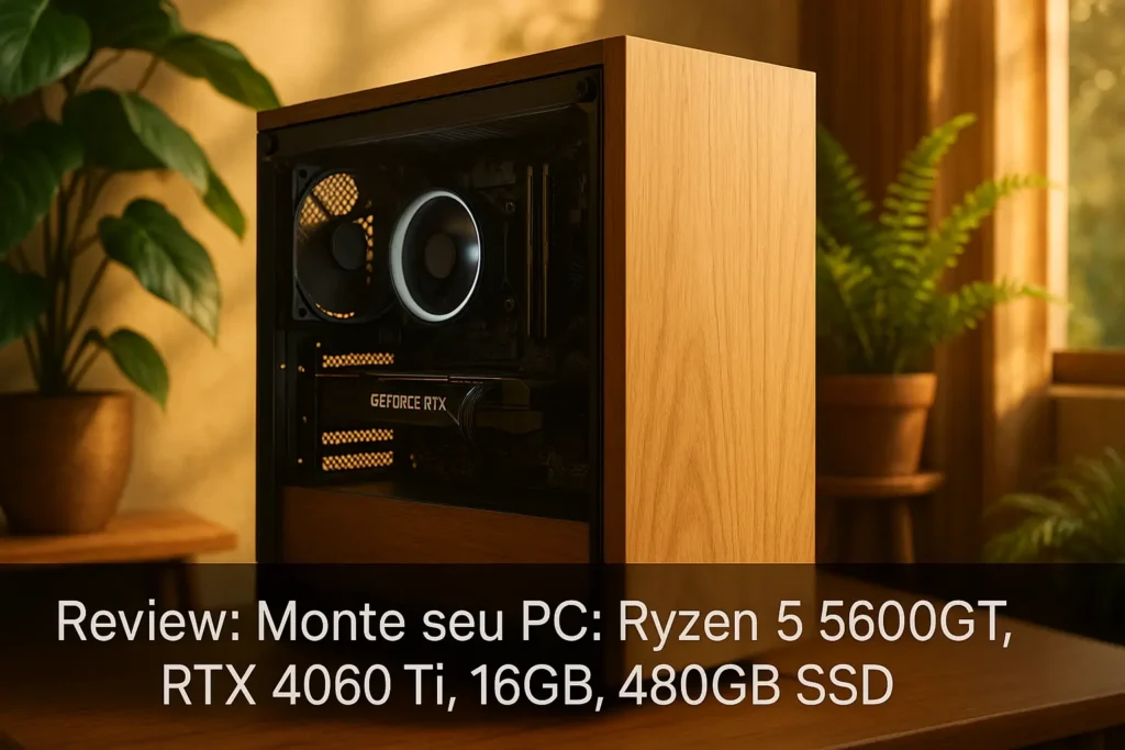 Monte seu PC: Ryzen 5 5600GT, RTX 4060 Ti, 16GB, 480GB SSD