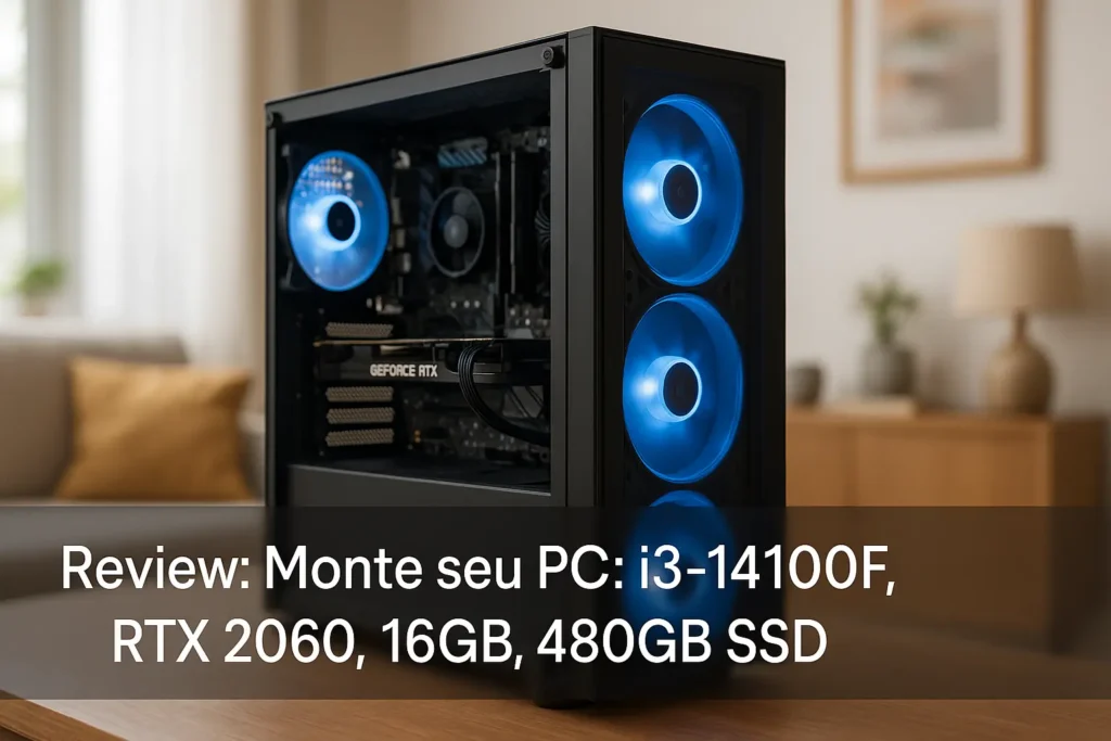 Monte seu PC: i3-14100F, RTX 2060, 16GB, 480GB SSD