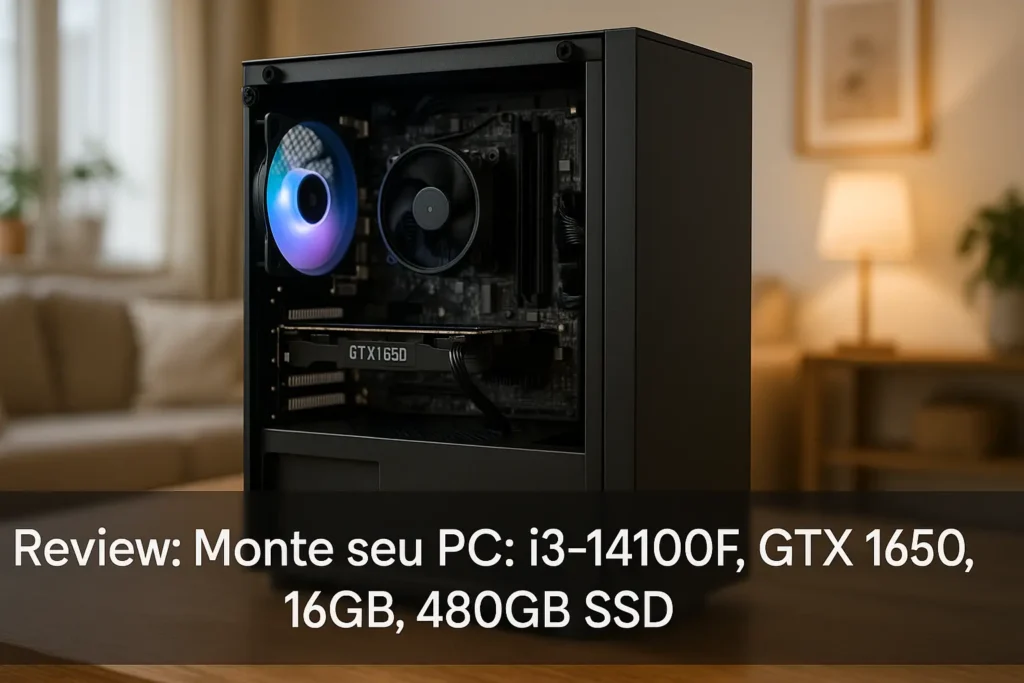 Monte seu PC: i3-14100F, GTX 1650, 16GB, 480GB SSD