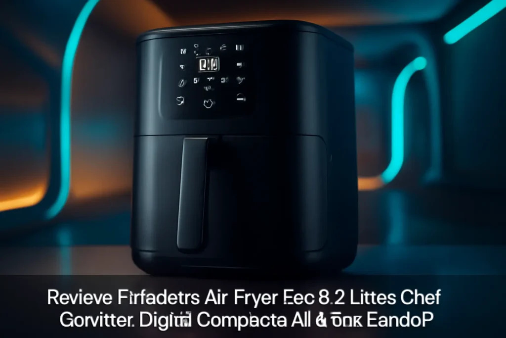 Fritadeira Air Fryer Eos 8,2 Litros Chef Gourmet Digital Compacta All Black Eaf80p
