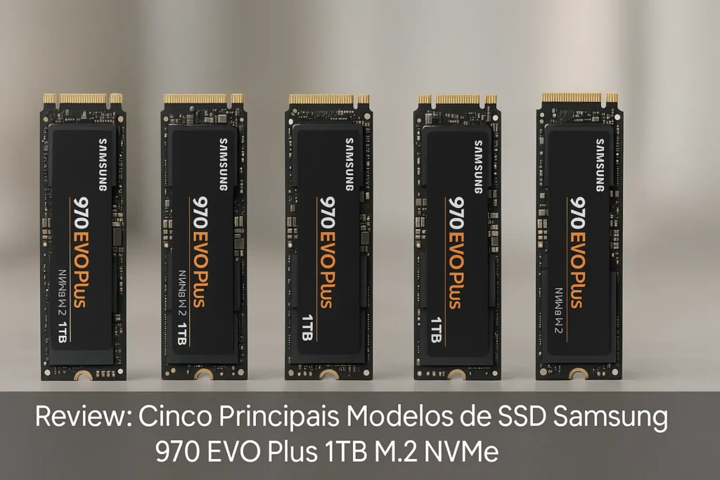 Cinco Principais Modelos de SSD Samsung 970 EVO plus 1tb m.2 nvme