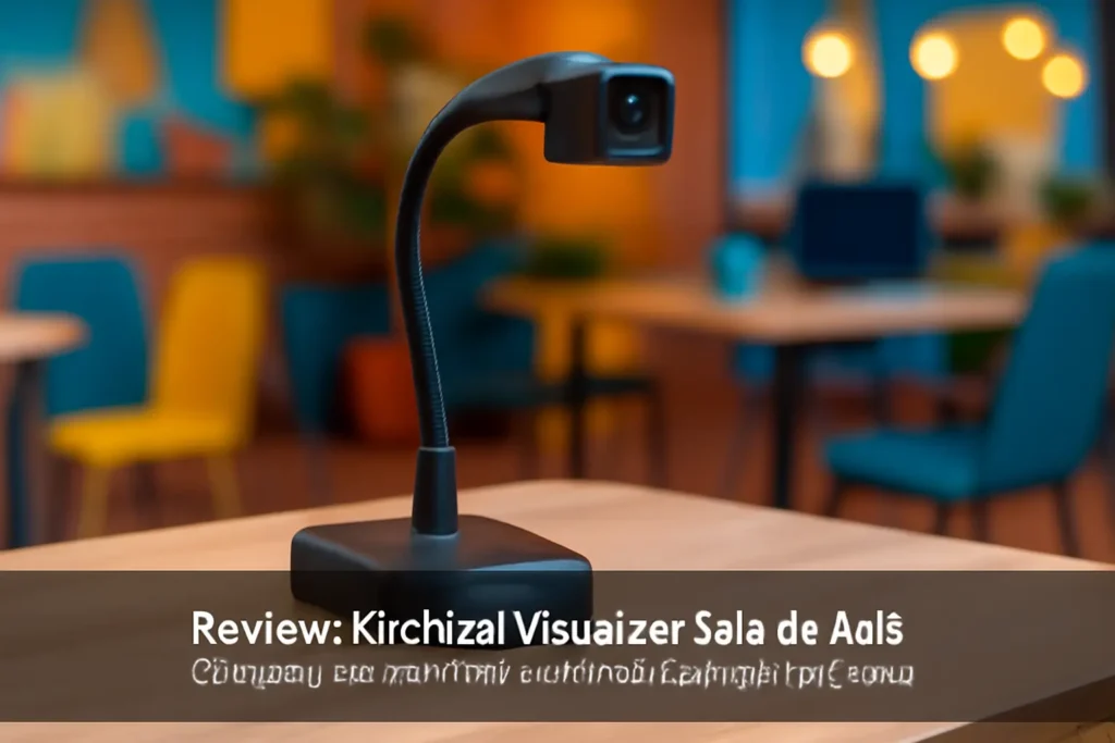 Kitchbai Visualizer Sala de Aula: Câmera de Documentos USB 4K com Microfones Duplos