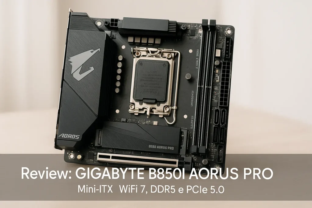 GIGABYTE B850I AORUS PRO: Mini-ITX com WiFi 7, DDR5 e PCIe 5.0
