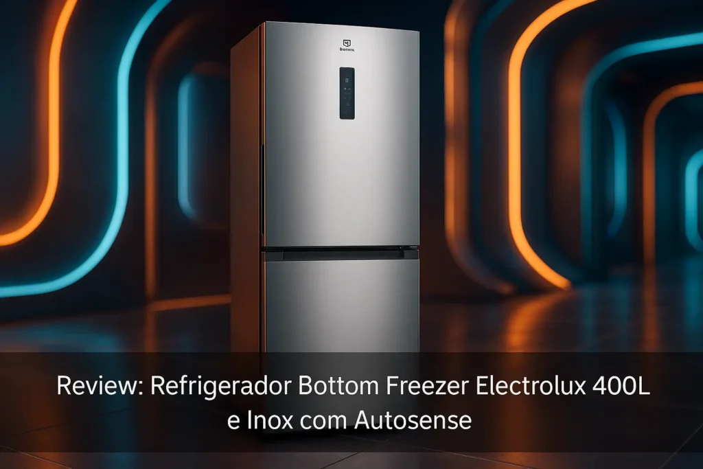 Refrigerador Bottom Freezer Electrolux: 400L e Inox com Autosense