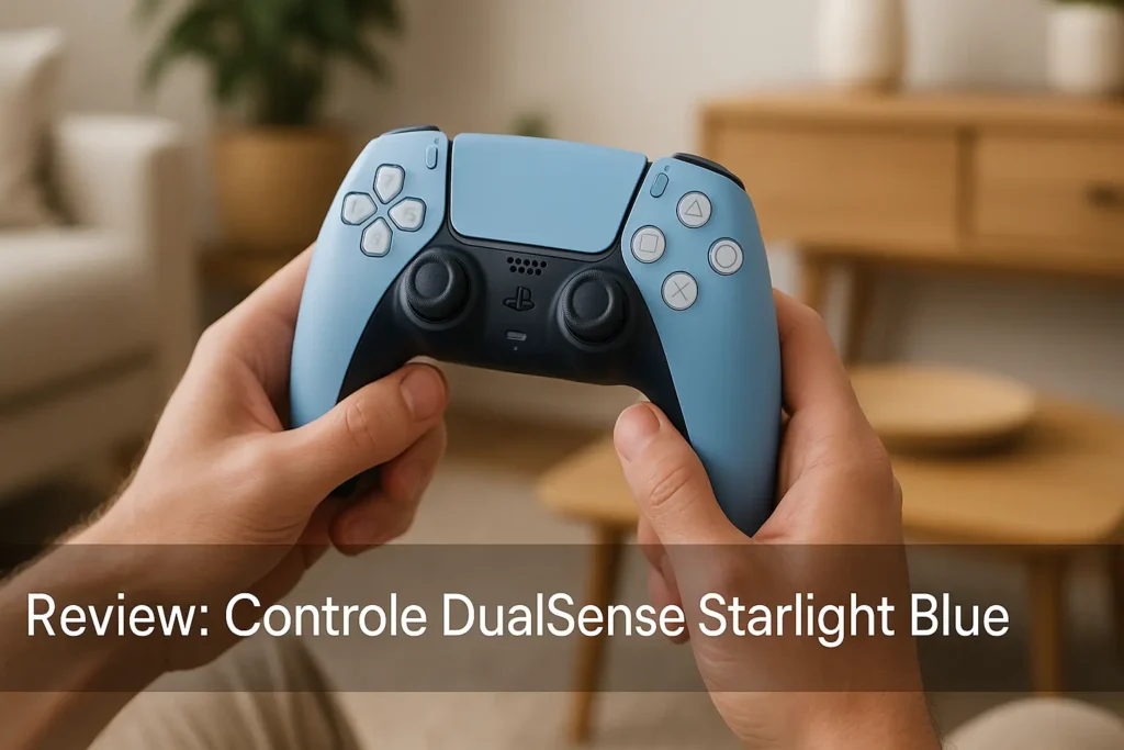 Controle Dualsense Starlight Blue: Estilo, Conforto e Imersão