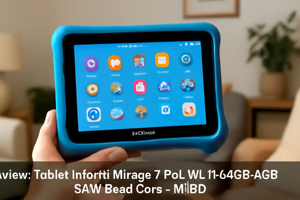 Tablet Infantil Mirage 7 Pol. Wi-fi 64GB 4GB RAM Quad Core - MI100: Desempenho e Segurança para Crianças