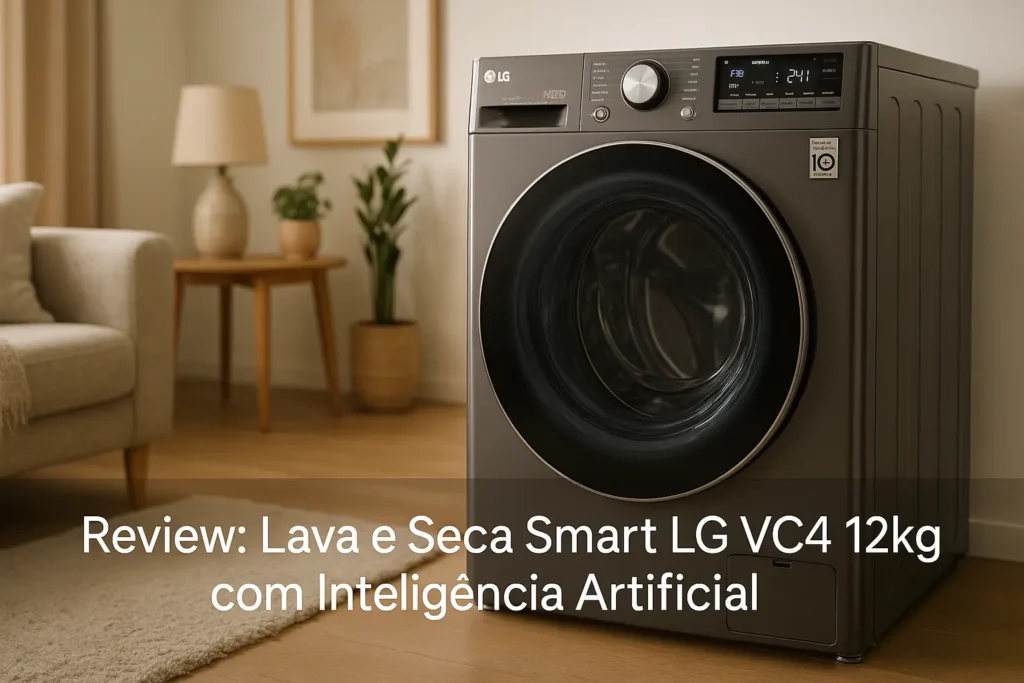 Lava e Seca Smart LG VC4 12kg com Inteligência Artificial