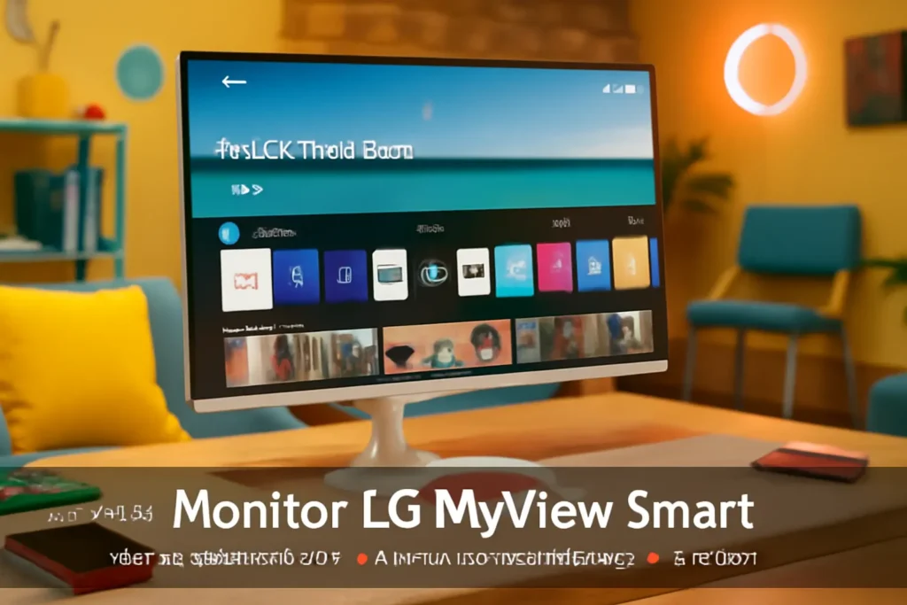 Monitor LG MyView Smart - Tela IPS de 32” FHD, WebOS, ThinQ Home, Air Play 2, Screen Share, Bluetooth - 32SR50F-W