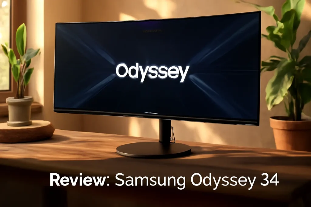 Samsung Odyssey 34' - Monitor Gamer Curvo, WQHD, 165Hz, 1ms