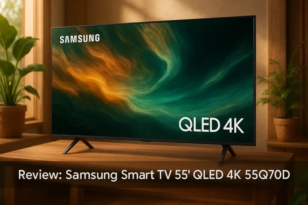 Samsung Smart TV 55 QLED 4K 55Q70D: Imagem Fluida e Tecnologia AI