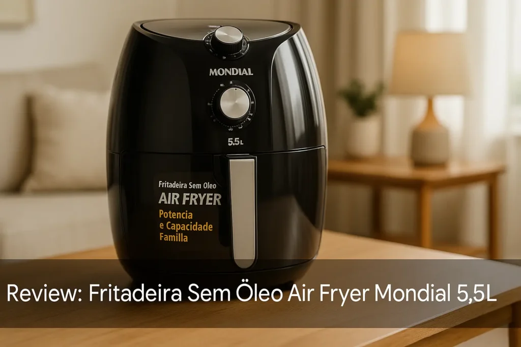 Fritadeira Sem Óleo Air Fryer Mondial 5,5L: Potência e Capacidade Família