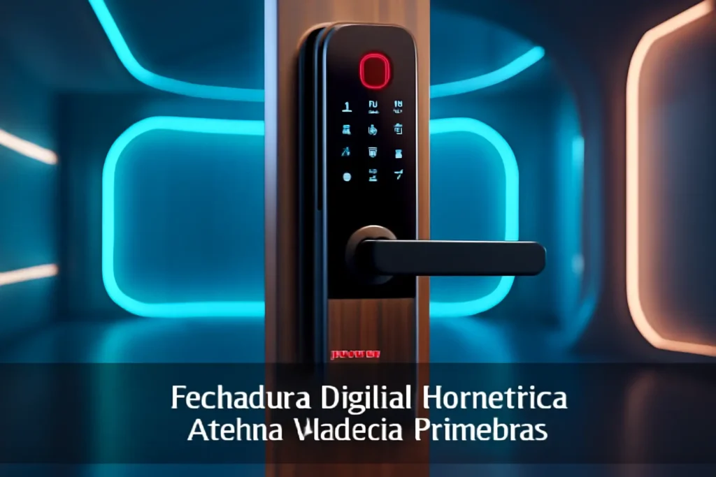 Fechadura Digital Biométrica Atenas Madeira Primebras: Segurança e Tecnologia em Sua Porta