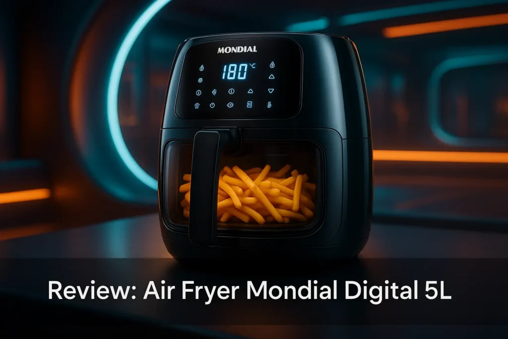 Air Fryer Mondial Digital 5L com Visor e Painel Touch