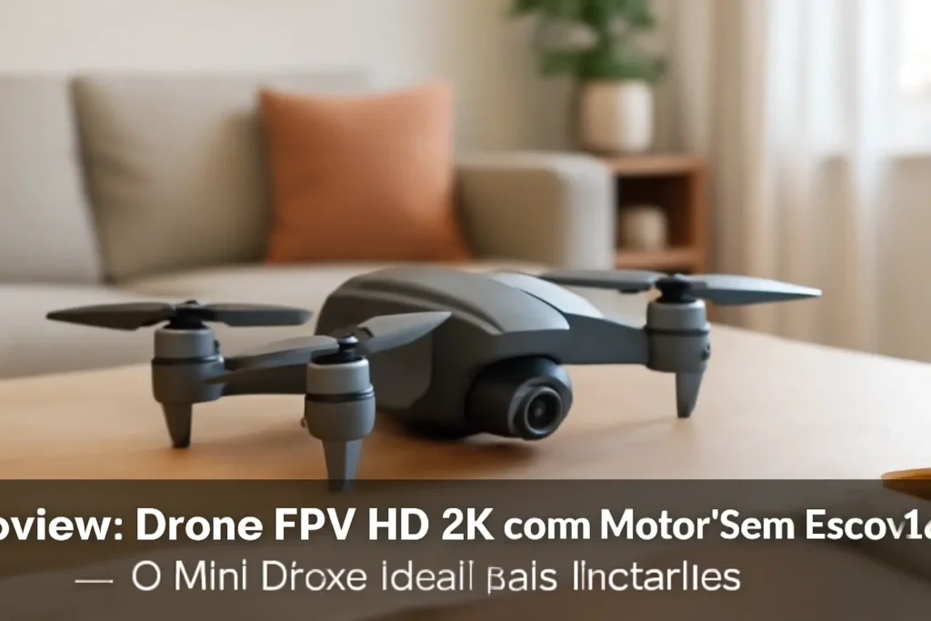 Drone FPV HD 2K com Motor Sem Escova: O Mini Drone Ideal para Iniciantes
