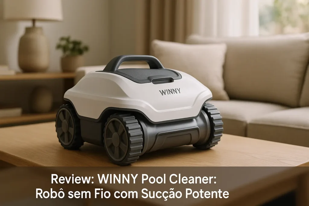 WINNY Pool Cleaner: Robô sem Fio com Sucção Potente