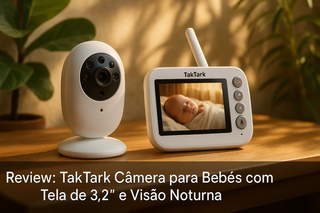 TakTark Câmera para Bebês com Tela de 3.2" e Visão Noturna