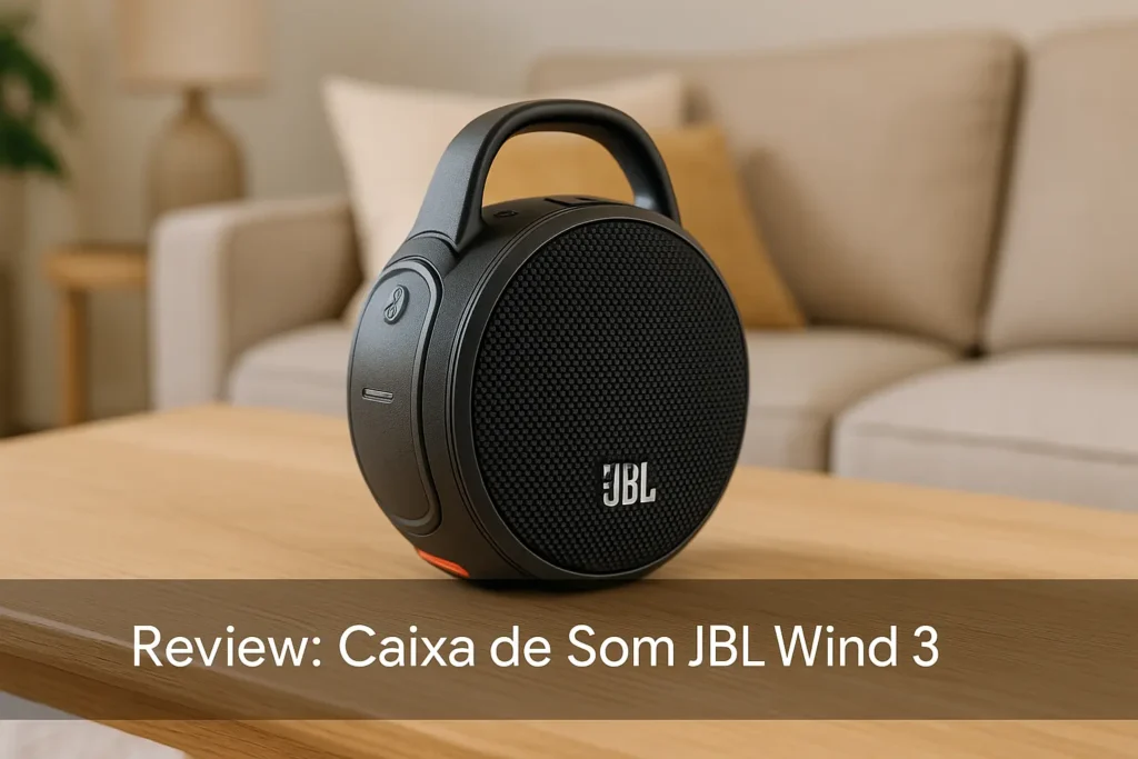 Top Cinco caixa de som JBL wind 3 com bluetooth e fm