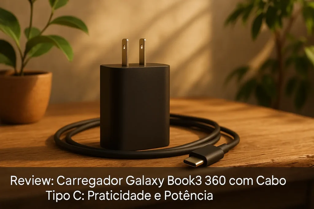 Carregador Galaxy Book3 360 com Cabo Tipo C: Praticidade e Potência