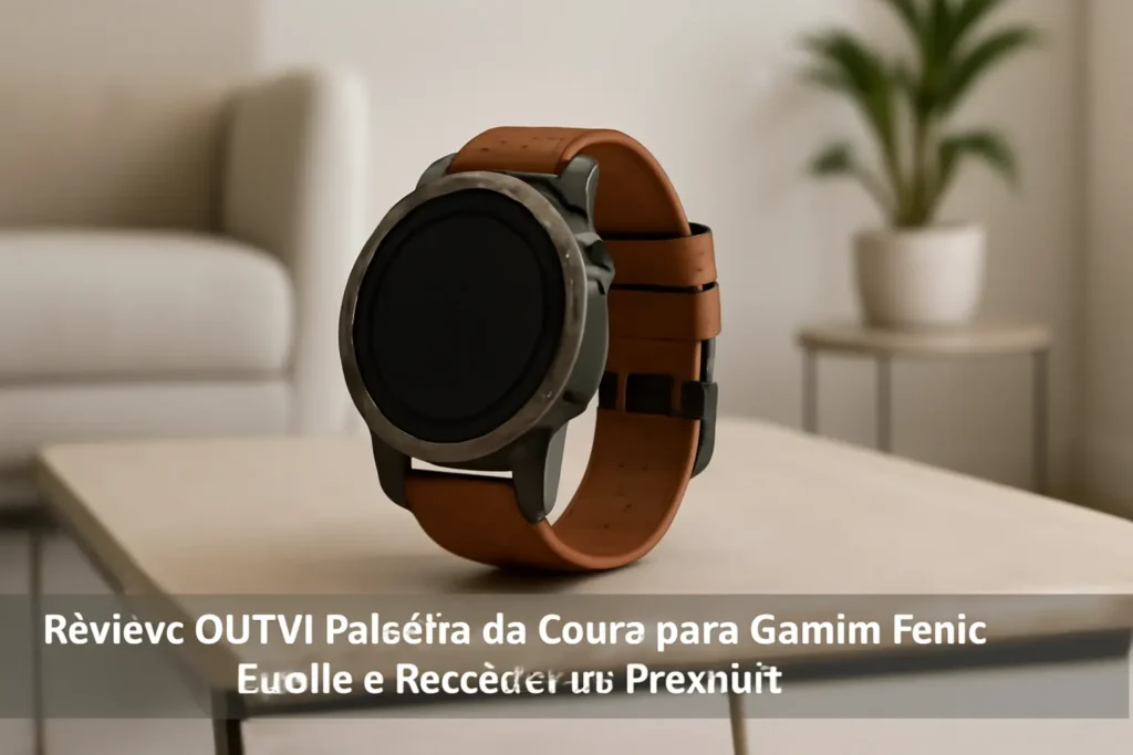 OUTVI Pulseira de Couro para Garmin Fenix: Estilo e Resistência Premium