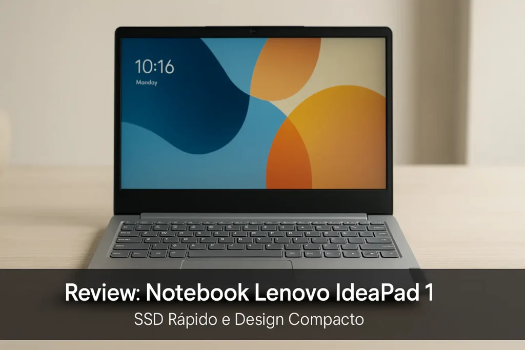 Notebook Lenovo IdeaPad 1: SSD Rápido e Design Compacto